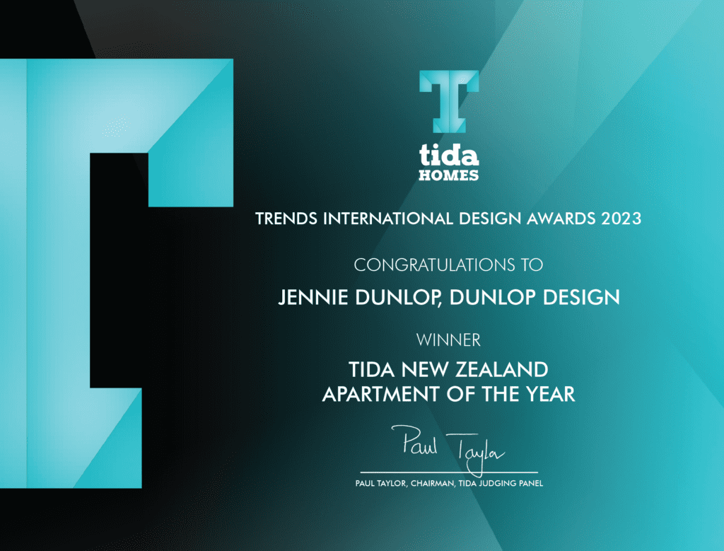 Trends Awards 2023 TIDA NZ Homes JENNIE DUNLOP - Dunlop Design